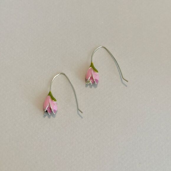 Flower drop earrings M862 - Picture 1 of 4